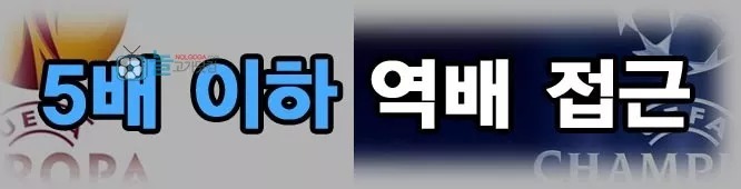 2. 5배이하의 역배만 접근해라.