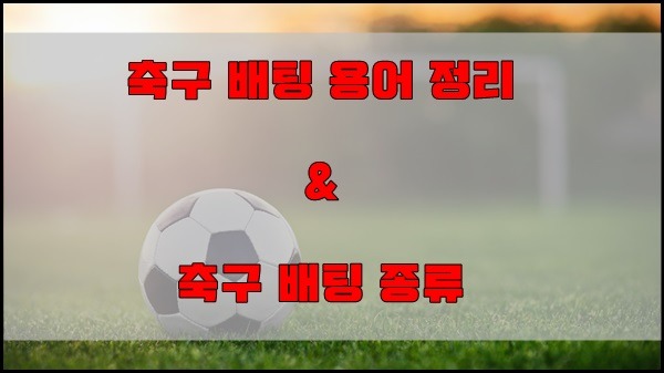 축구 배팅 용어 정리